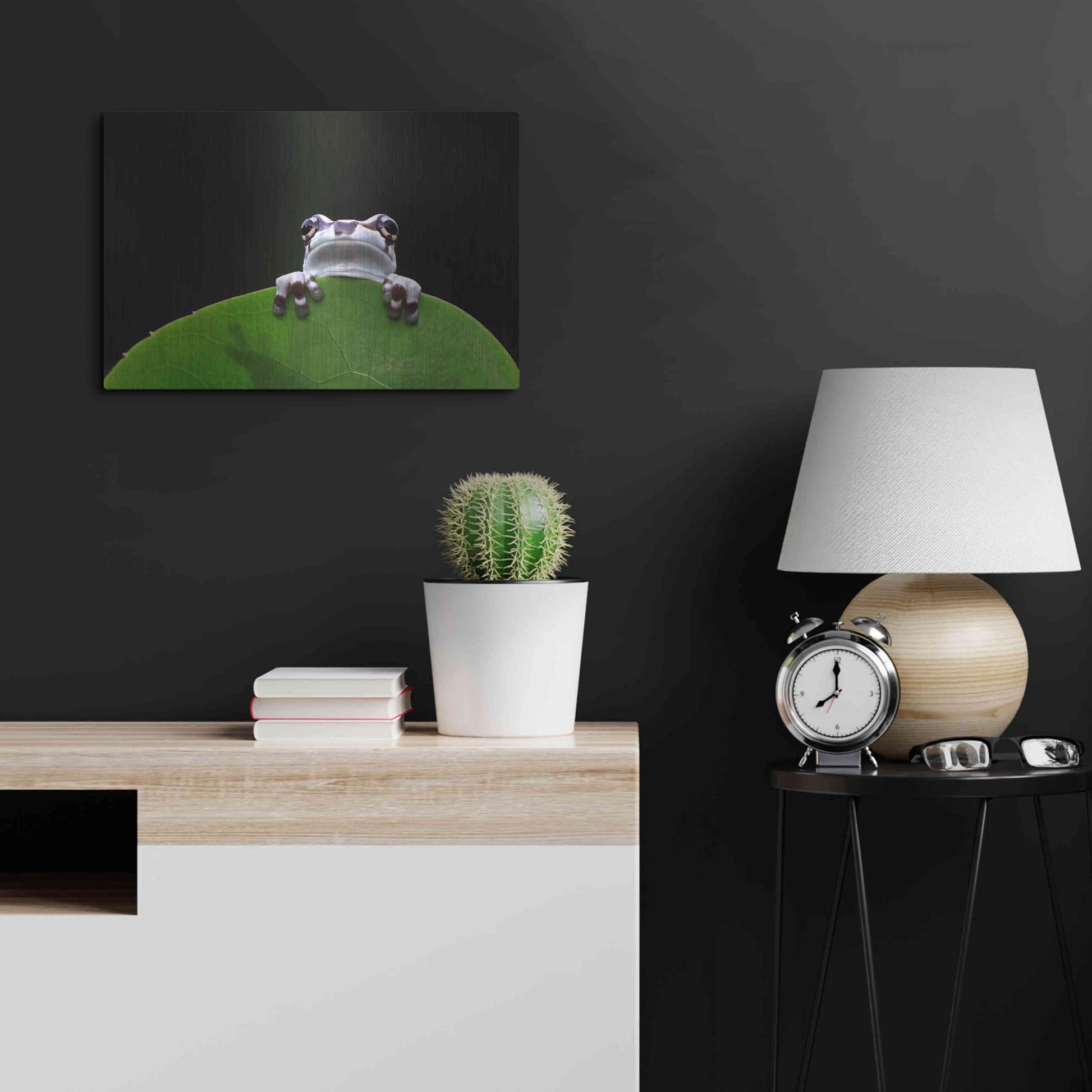 Luxe Metal Art 'Peekaboo' by Epic Portfolio Metal Wall Art,24x16