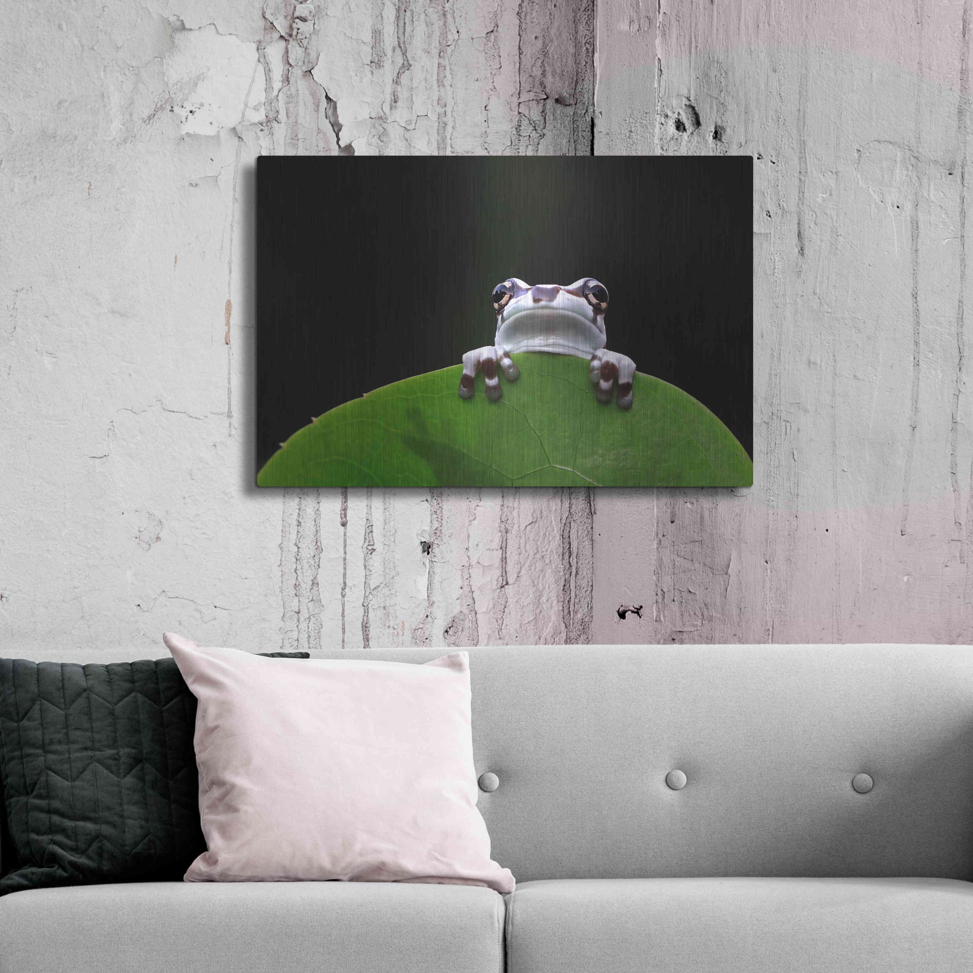 Luxe Metal Art 'Peekaboo' by Epic Portfolio Metal Wall Art,36x24