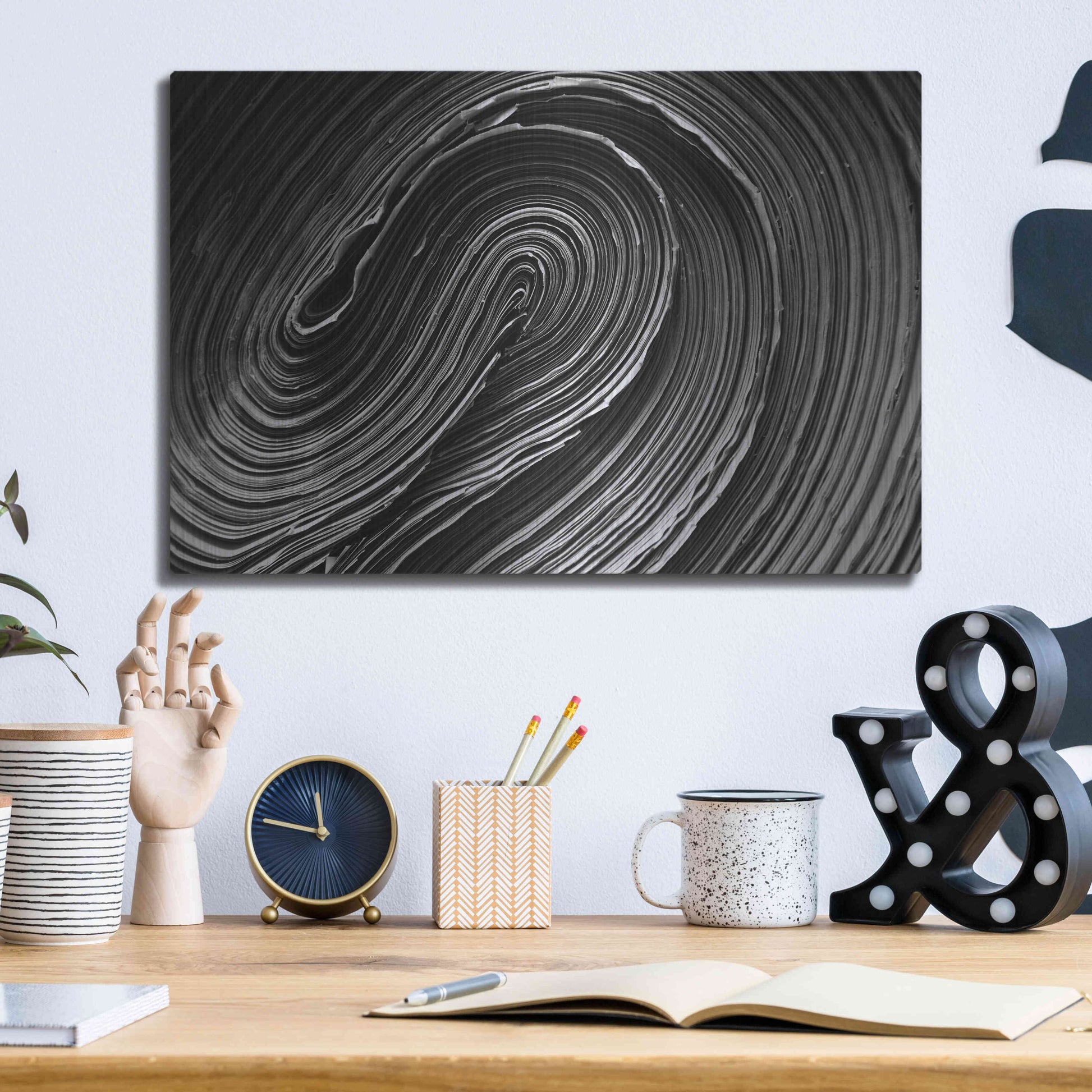 Luxe Metal Art 'Rolled Up' by Epic Portfolio Metal Wall Art,16x12