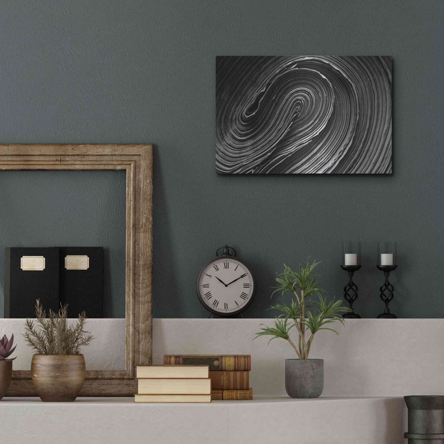 Luxe Metal Art 'Rolled Up' by Epic Portfolio Metal Wall Art,16x12