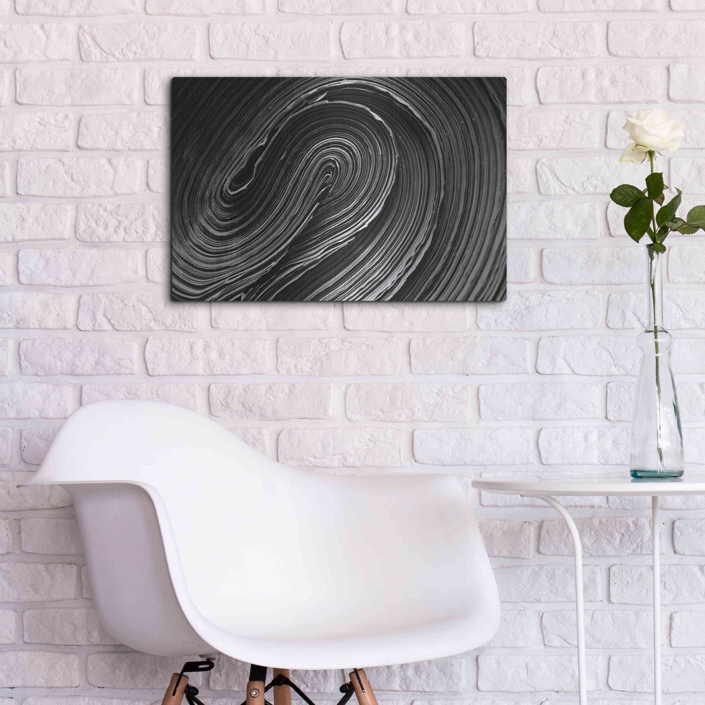 Luxe Metal Art 'Rolled Up' by Epic Portfolio Metal Wall Art,24x16