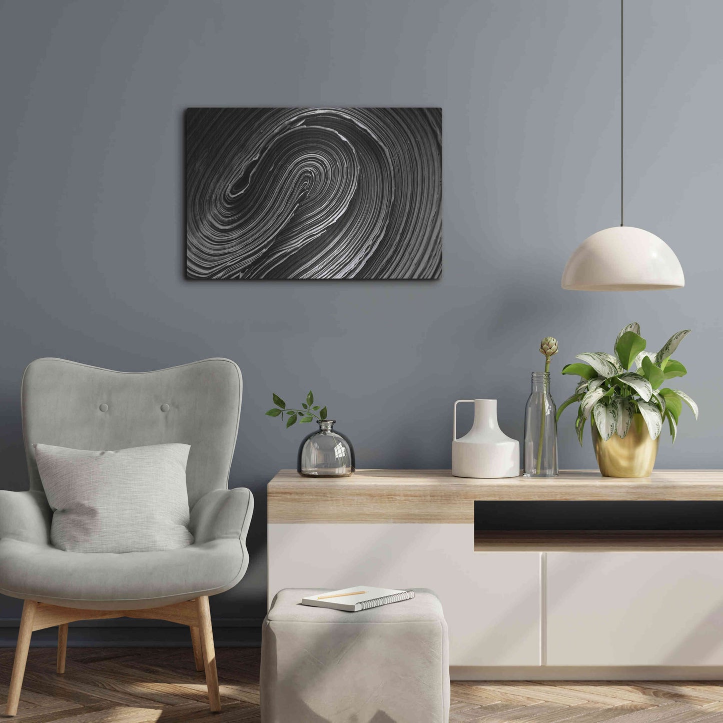 Luxe Metal Art 'Rolled Up' by Epic Portfolio Metal Wall Art,24x16