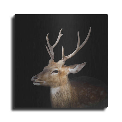 Luxe Metal Art 'Sika Deer' by Epic Portfolio Metal Wall Art
