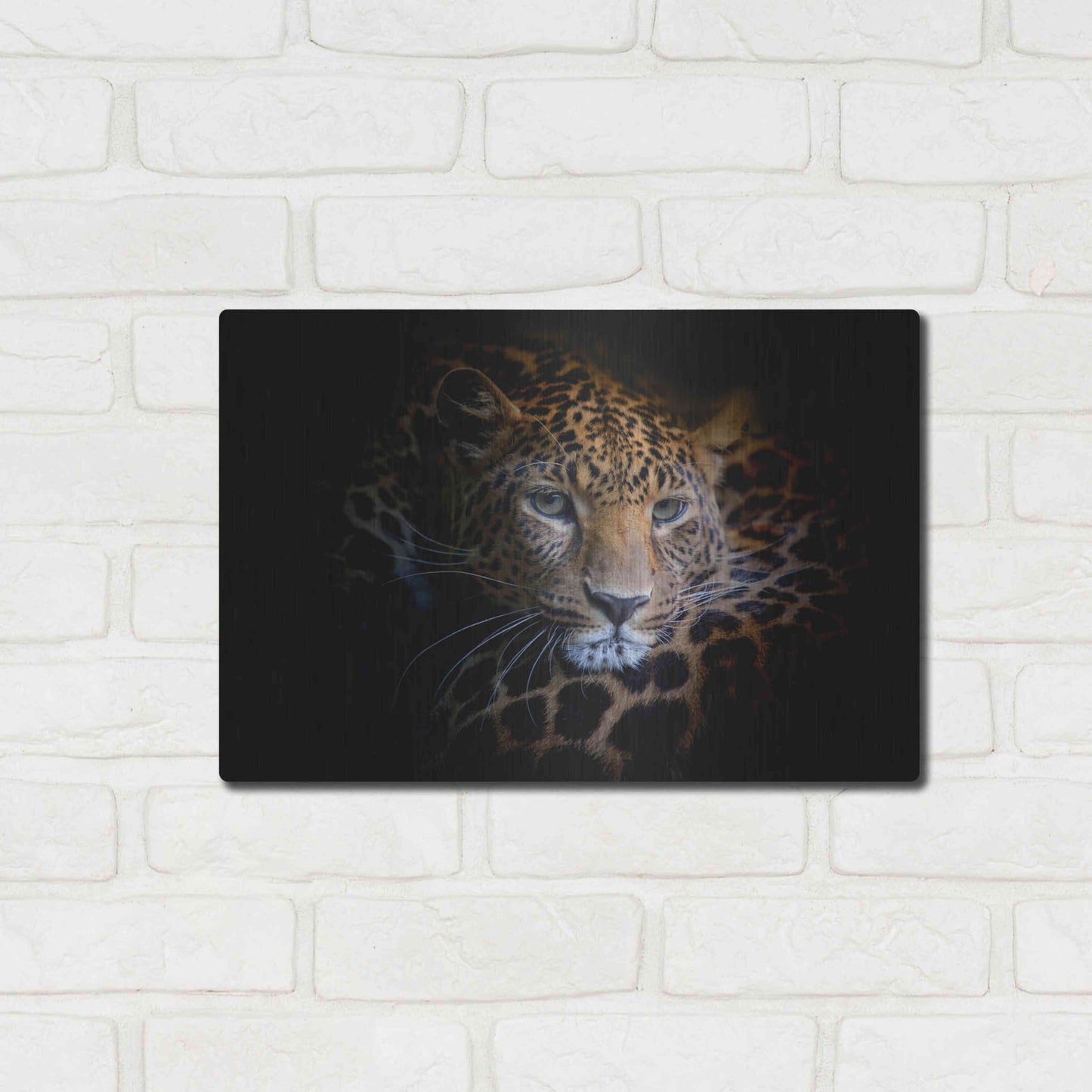 Luxe Metal Art 'Sleepy Leopard' by Epic Portfolio Metal Wall Art,16x12