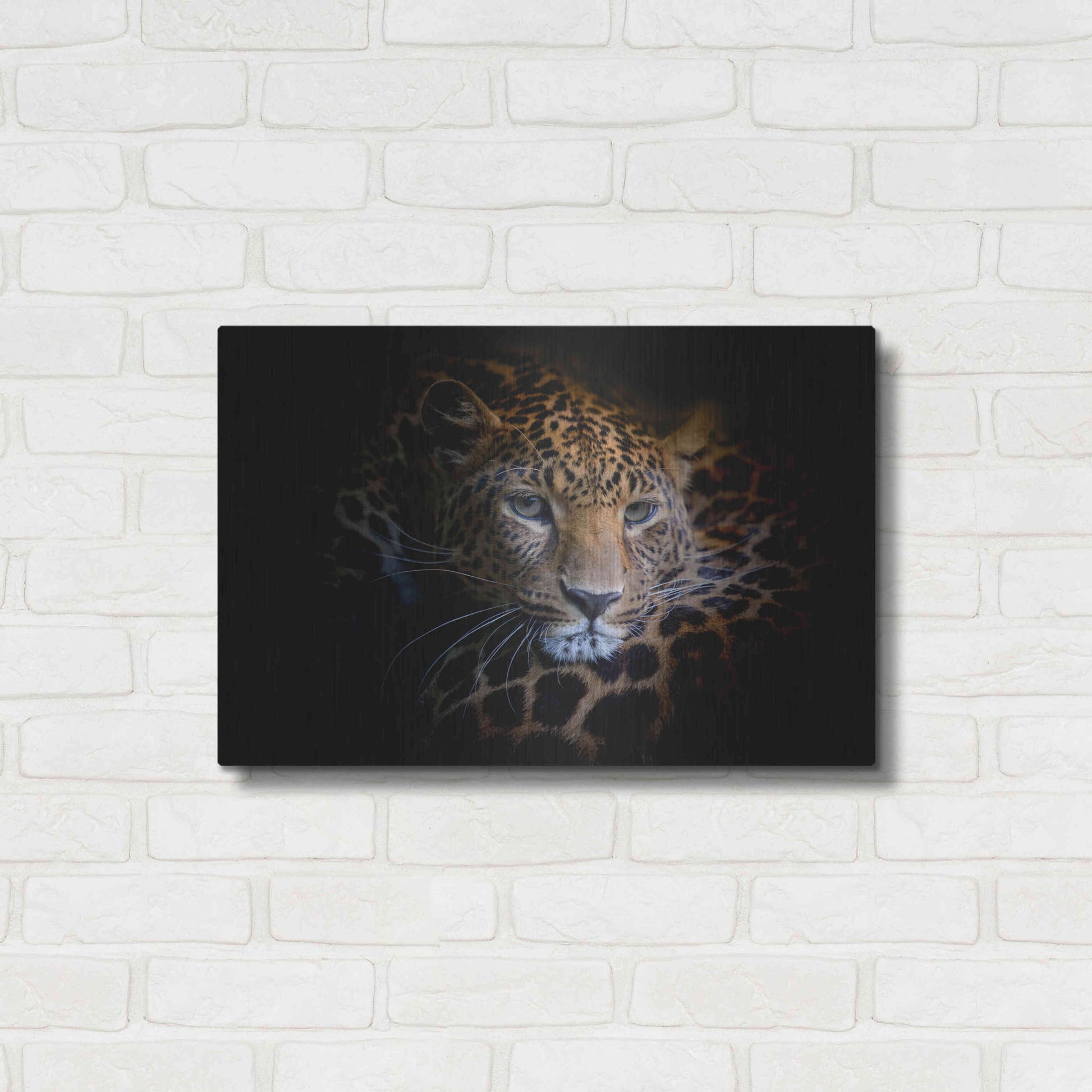 Luxe Metal Art 'Sleepy Leopard' by Epic Portfolio Metal Wall Art,24x16