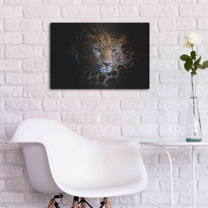 Luxe Metal Art 'Sleepy Leopard' by Epic Portfolio Metal Wall Art,24x16