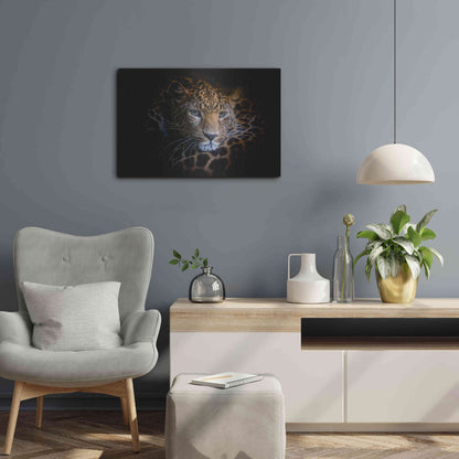 Luxe Metal Art 'Sleepy Leopard' by Epic Portfolio Metal Wall Art,24x16