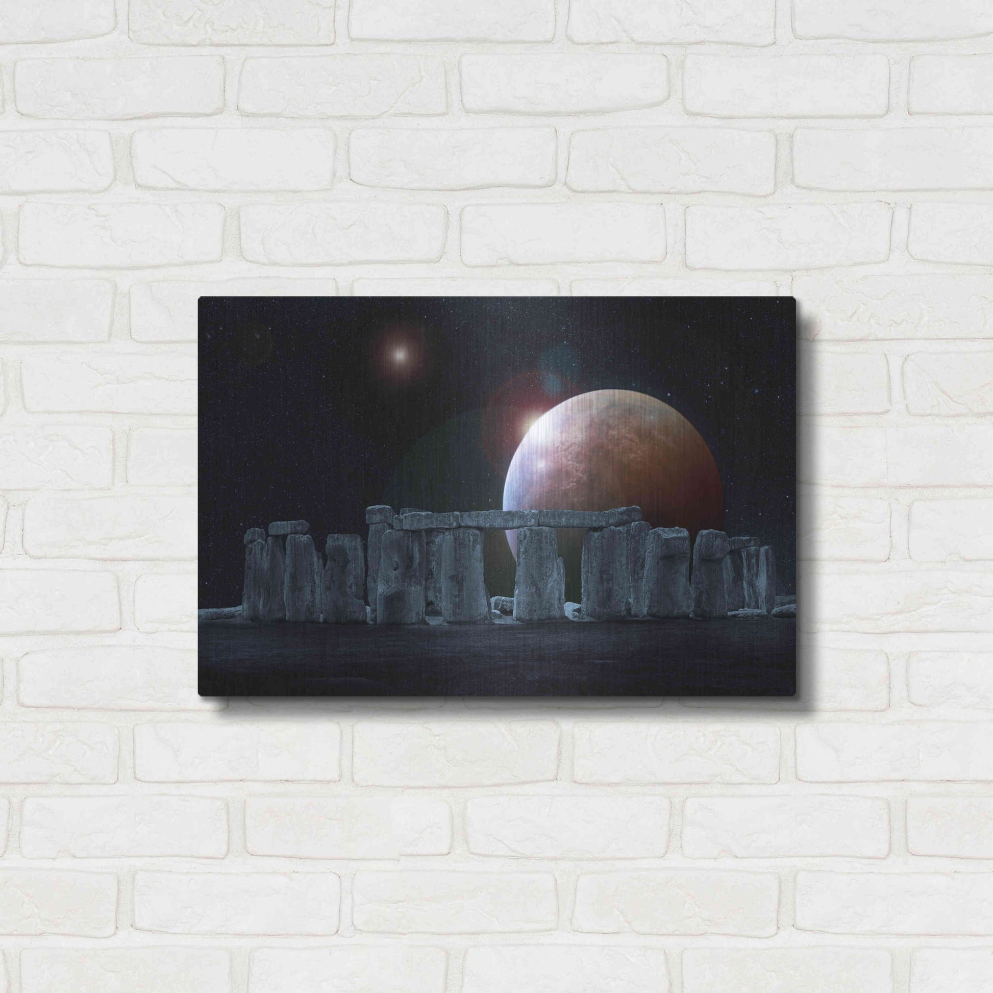 Luxe Metal Art 'Stonehenge Aligned' by Epic Portfolio Metal Wall Art,24x16