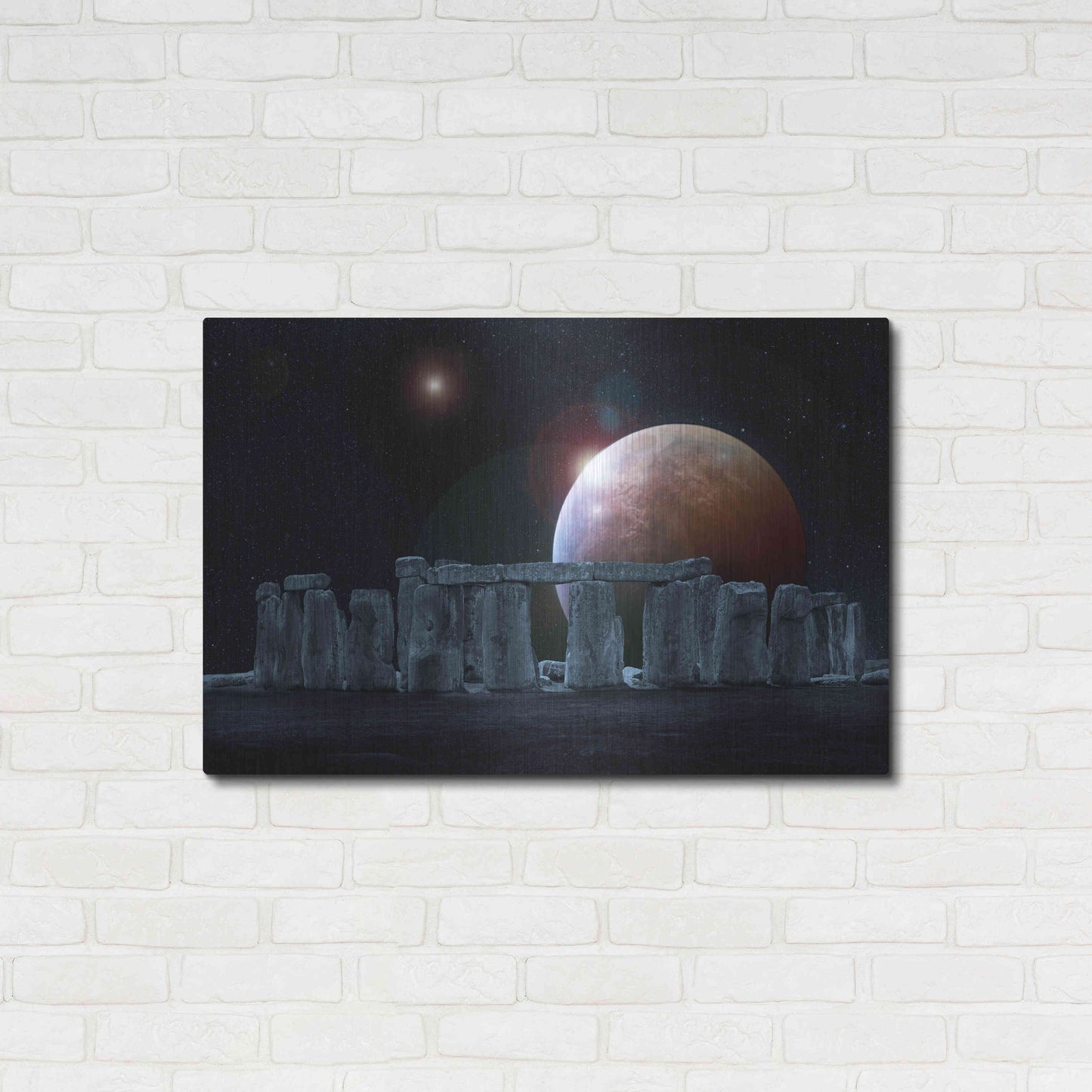Luxe Metal Art 'Stonehenge Aligned' by Epic Portfolio Metal Wall Art,36x24