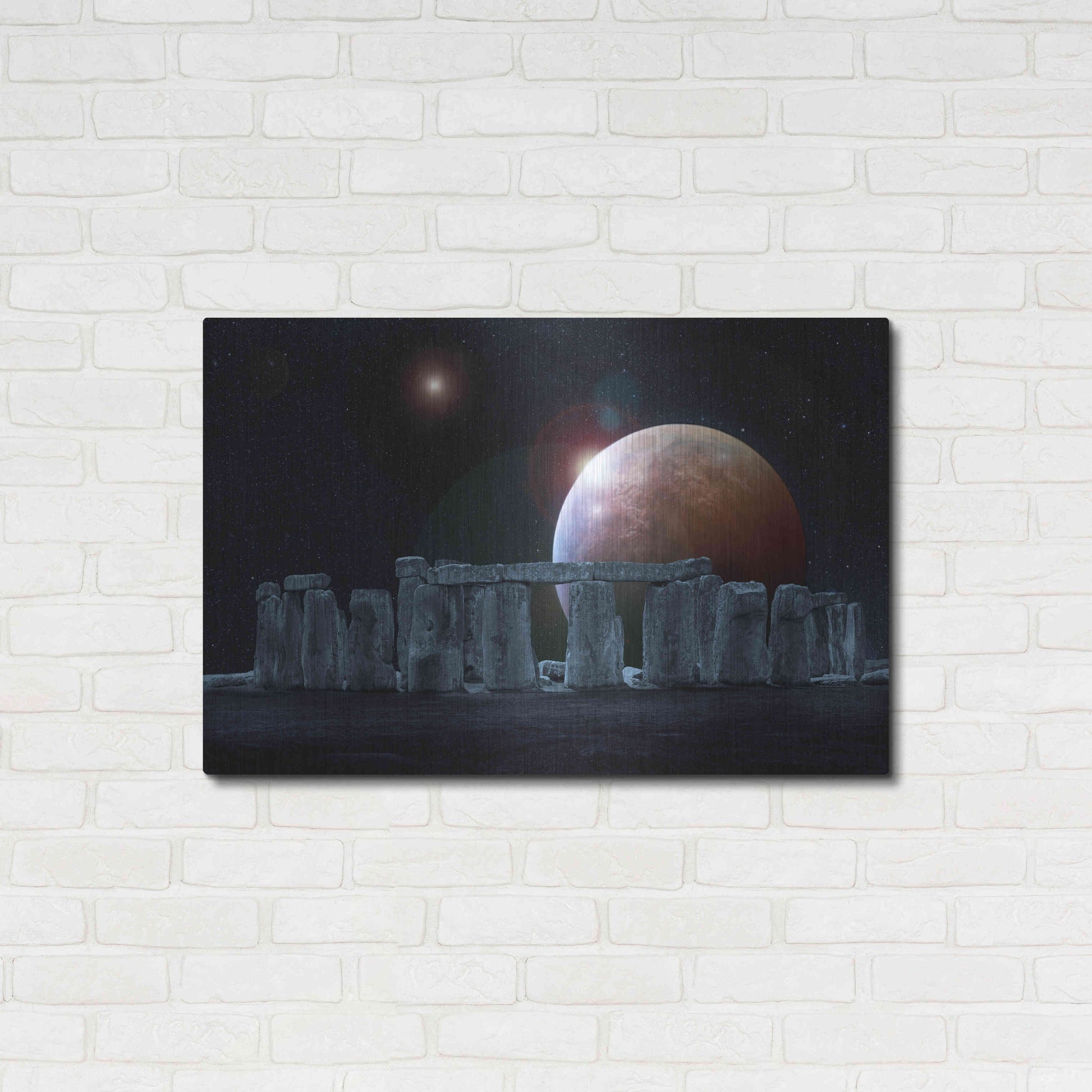 Luxe Metal Art 'Stonehenge Aligned' by Epic Portfolio Metal Wall Art,36x24