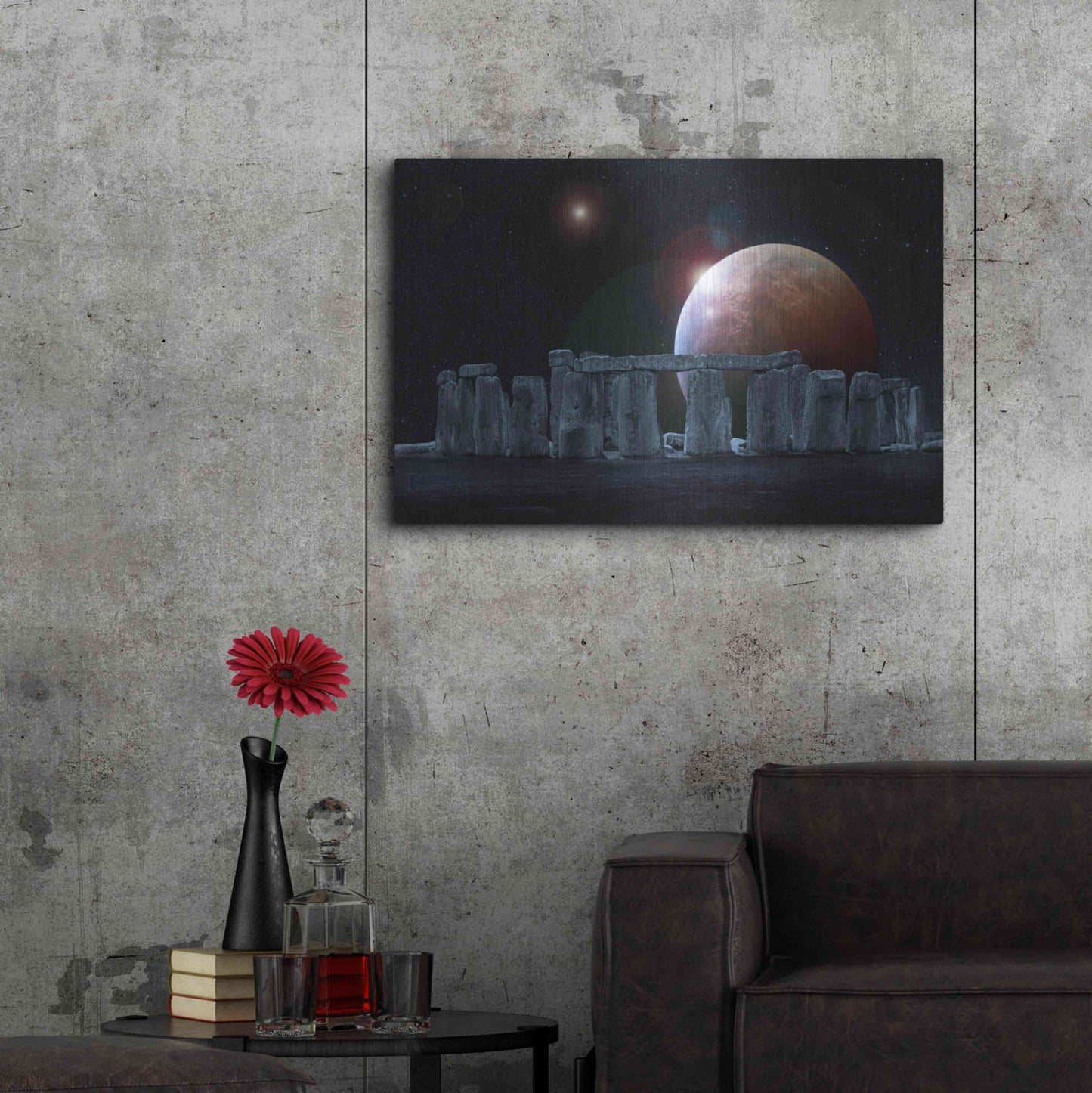 Luxe Metal Art 'Stonehenge Aligned' by Epic Portfolio Metal Wall Art,36x24