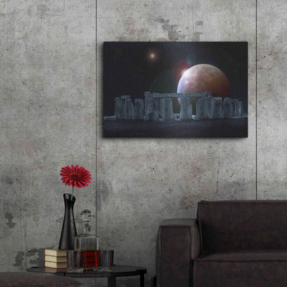 Luxe Metal Art 'Stonehenge Aligned' by Epic Portfolio Metal Wall Art,36x24