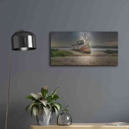 Luxe Metal Art 'Stranded' by Epic Portfolio Metal Wall Art,24x12