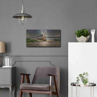 Luxe Metal Art 'Stranded' by Epic Portfolio Metal Wall Art,24x12