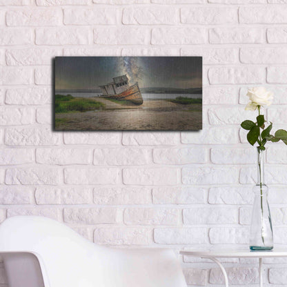 Luxe Metal Art 'Stranded' by Epic Portfolio Metal Wall Art,24x12