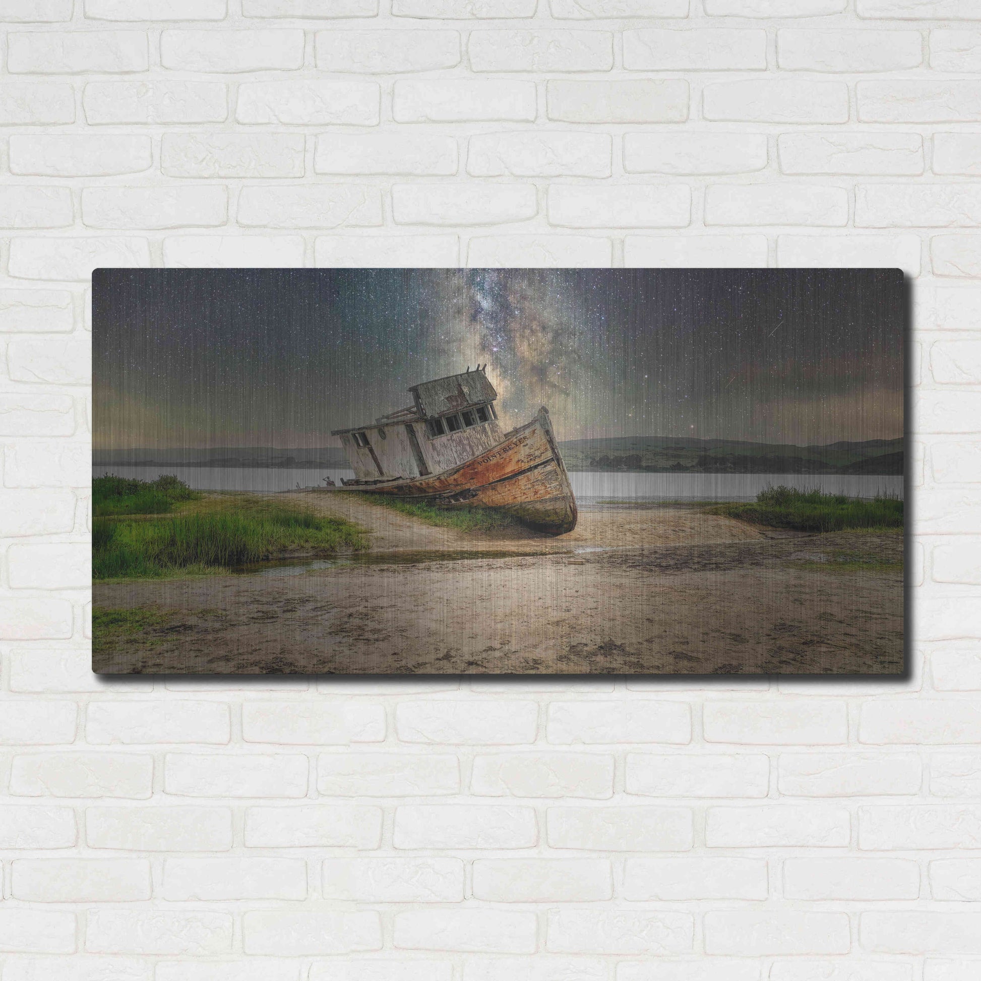 Luxe Metal Art 'Stranded' by Epic Portfolio Metal Wall Art,48x24