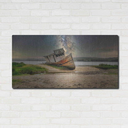 Luxe Metal Art 'Stranded' by Epic Portfolio Metal Wall Art,48x24