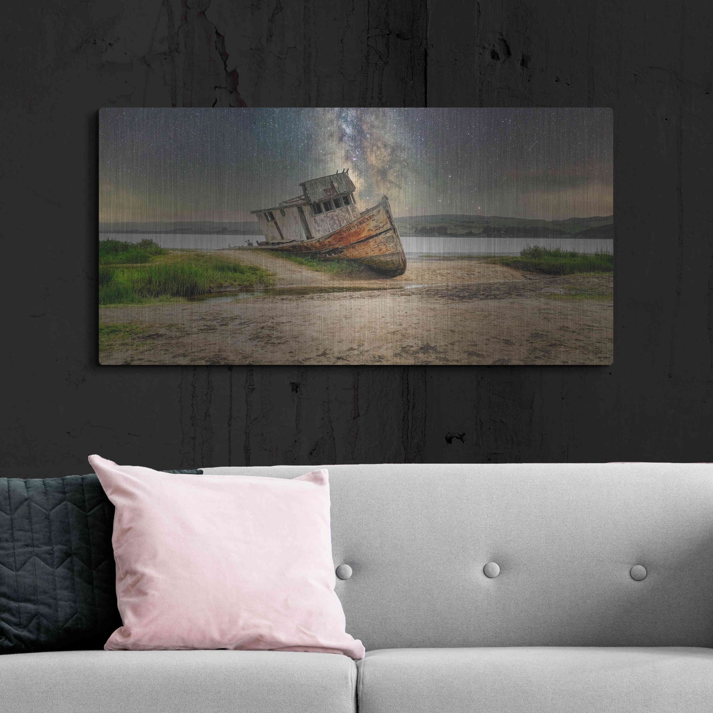 Luxe Metal Art 'Stranded' by Epic Portfolio Metal Wall Art,48x24