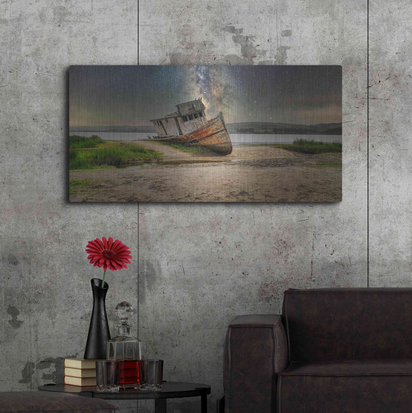 Luxe Metal Art 'Stranded' by Epic Portfolio Metal Wall Art,48x24