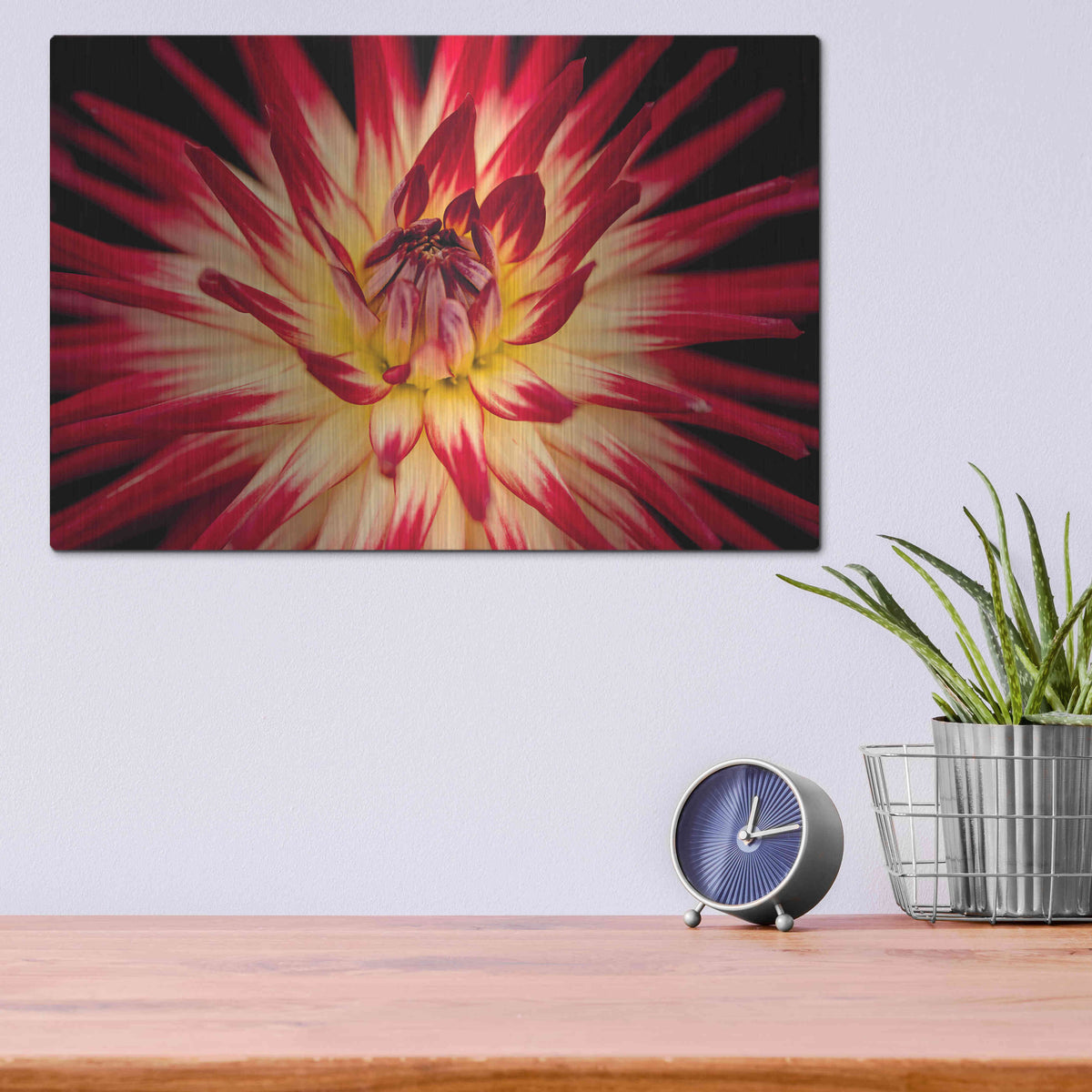Luxe Metal Art 'Sunfire' by Epic Portfolio Metal Wall Art,16x12