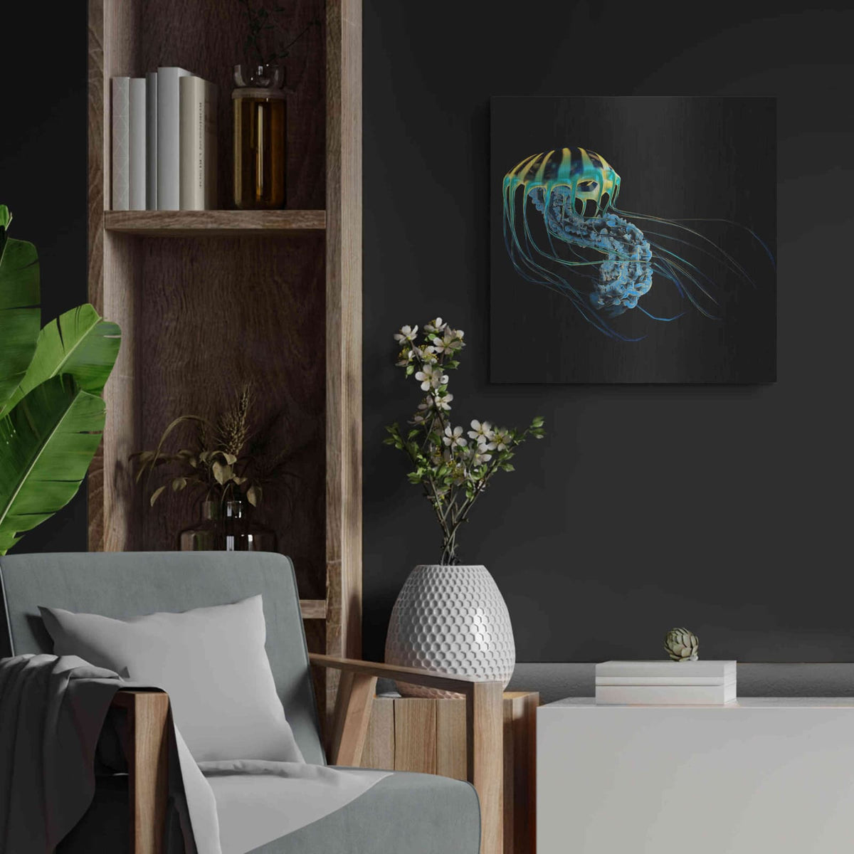 'The Deep Rastafari' by Luxe Metal Portfolio – Metal Wall Art, 24x24 room view