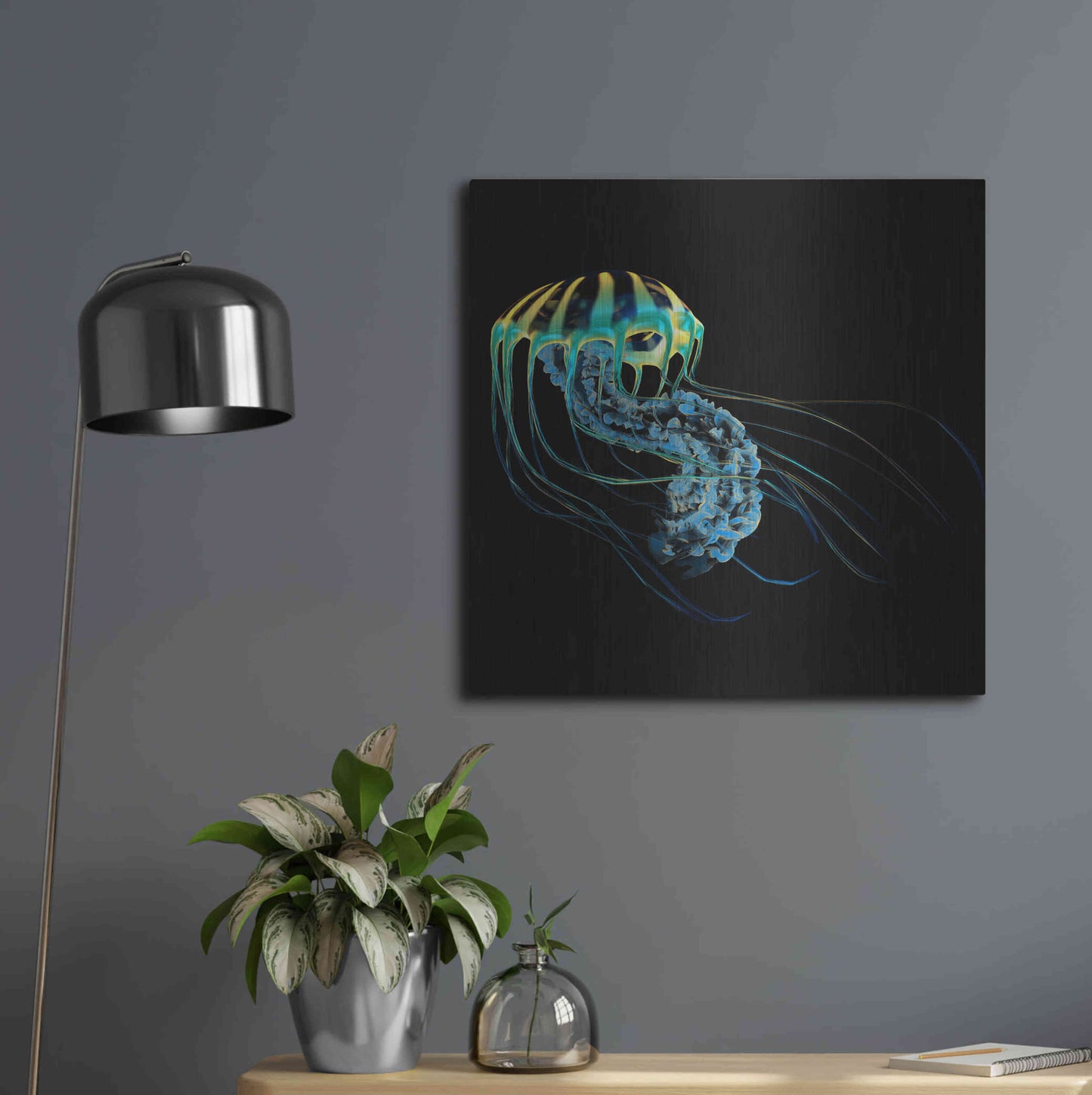 Luxe Metal Art 'The Deep Rastafari' by Epic Portfolio Metal Wall Art,24x24