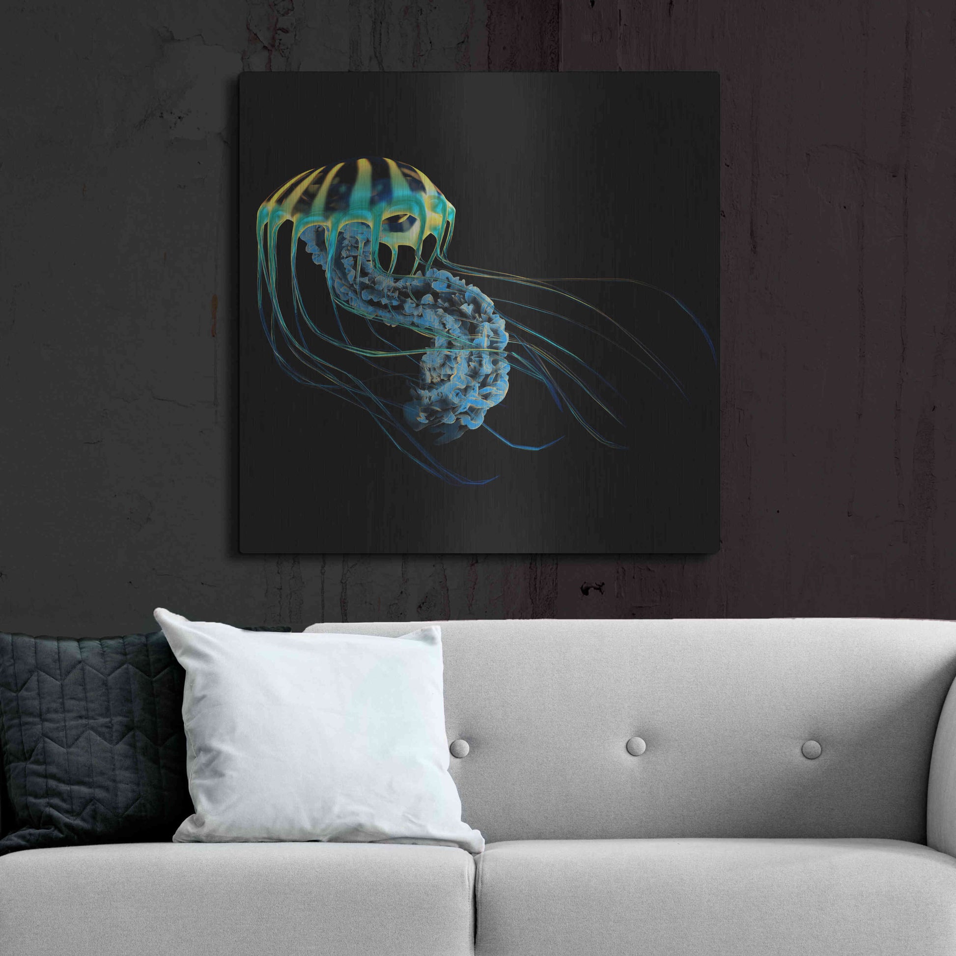 Luxe Metal Art 'The Deep Rastafari' by Epic Portfolio Metal Wall Art,36x36