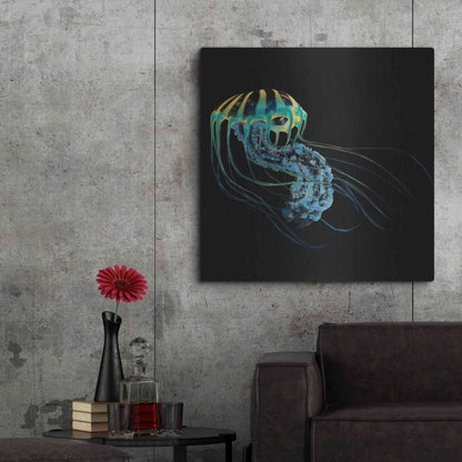 Luxe Metal Art 'The Deep Rastafari' by Epic Portfolio Metal Wall Art,36x36