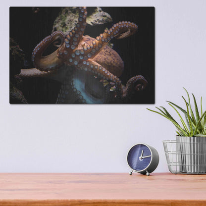 Luxe Metal Art 'The Kraken' by Epic Portfolio Metal Wall Art,16x12
