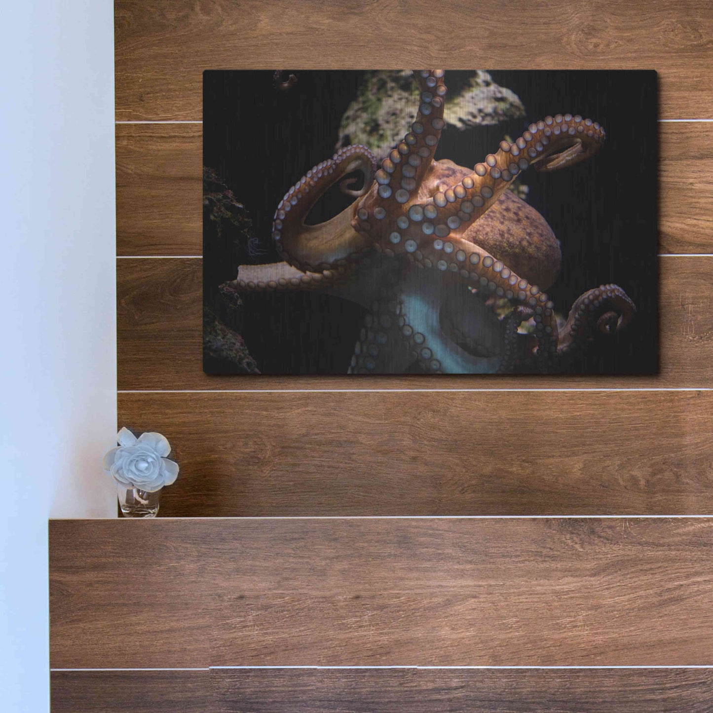Luxe Metal Art 'The Kraken' by Epic Portfolio Metal Wall Art,16x12