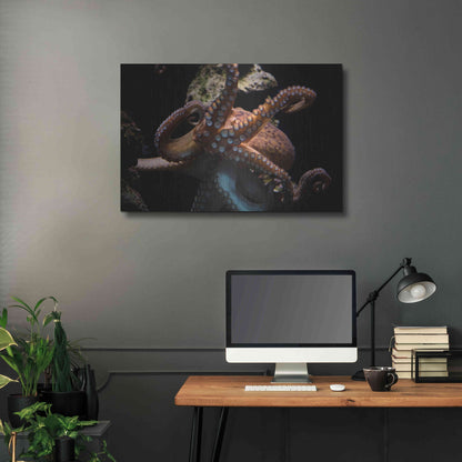 Luxe Metal Art 'The Kraken' by Epic Portfolio Metal Wall Art,36x24