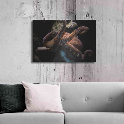 Luxe Metal Art 'The Kraken' by Epic Portfolio Metal Wall Art,36x24
