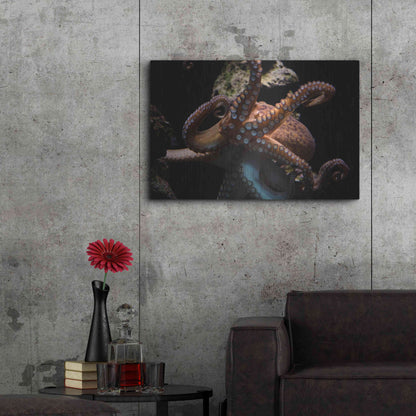 Luxe Metal Art 'The Kraken' by Epic Portfolio Metal Wall Art,36x24