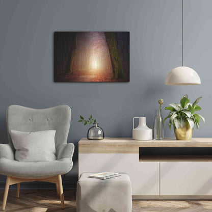 Luxe Metal Art 'The Unknown Path' by Epic Portfolio Metal Wall Art,24x16
