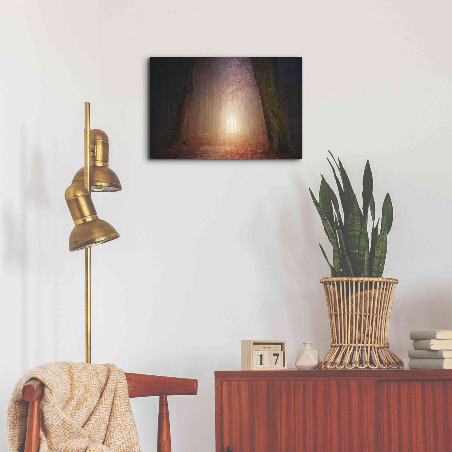 Luxe Metal Art 'The Unknown Path' by Epic Portfolio Metal Wall Art,24x16