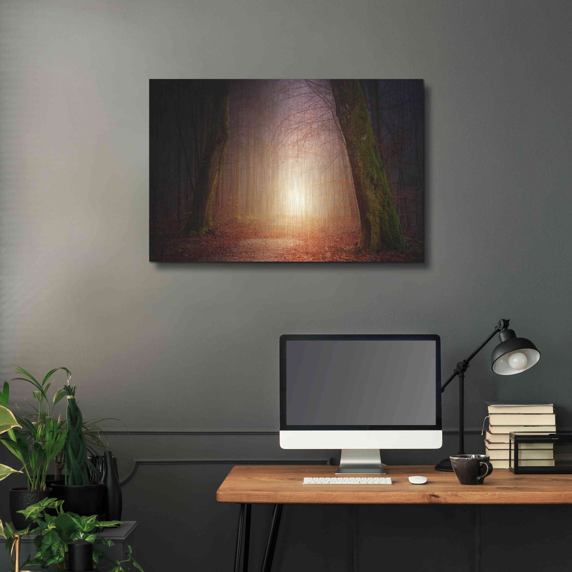 Luxe Metal Art 'The Unknown Path' by Epic Portfolio Metal Wall Art,36x24