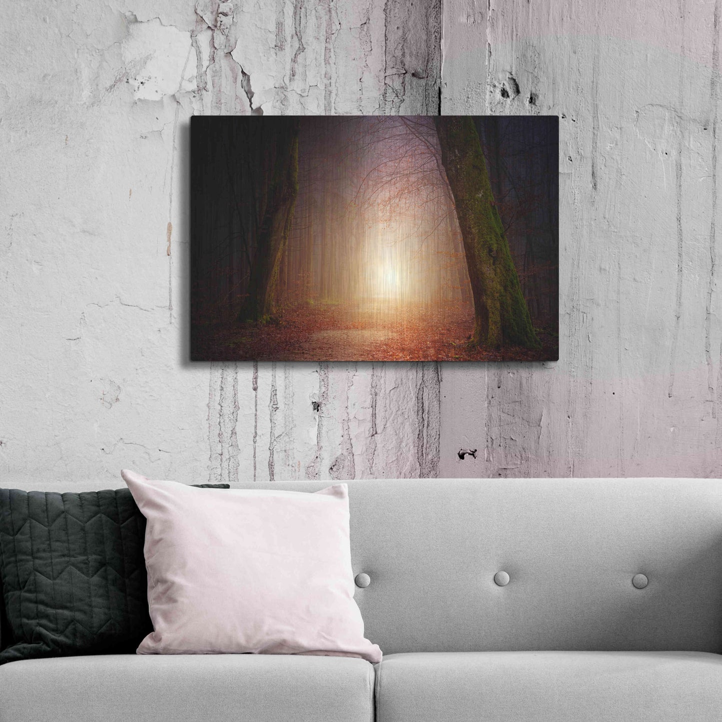 Luxe Metal Art 'The Unknown Path' by Epic Portfolio Metal Wall Art,36x24