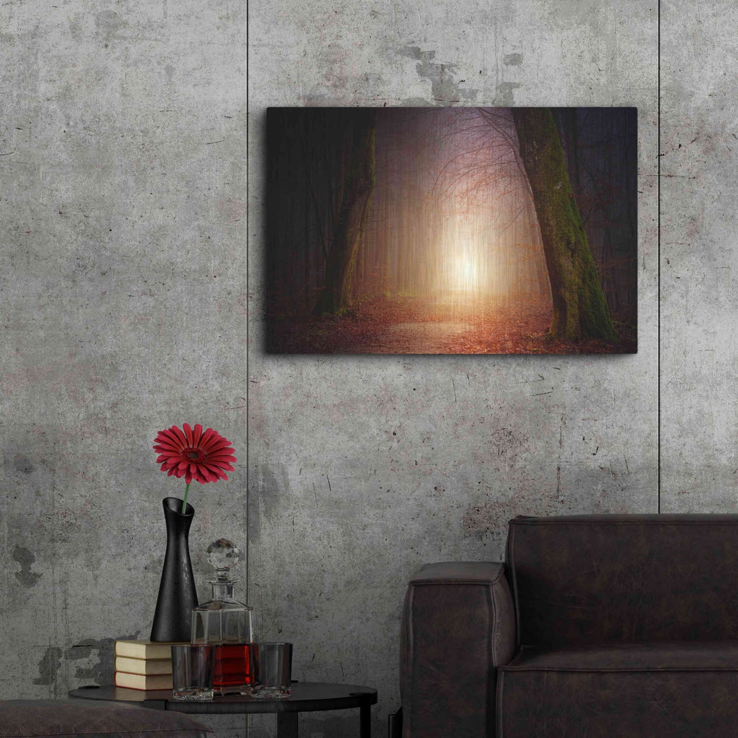 Luxe Metal Art 'The Unknown Path' by Epic Portfolio Metal Wall Art,36x24