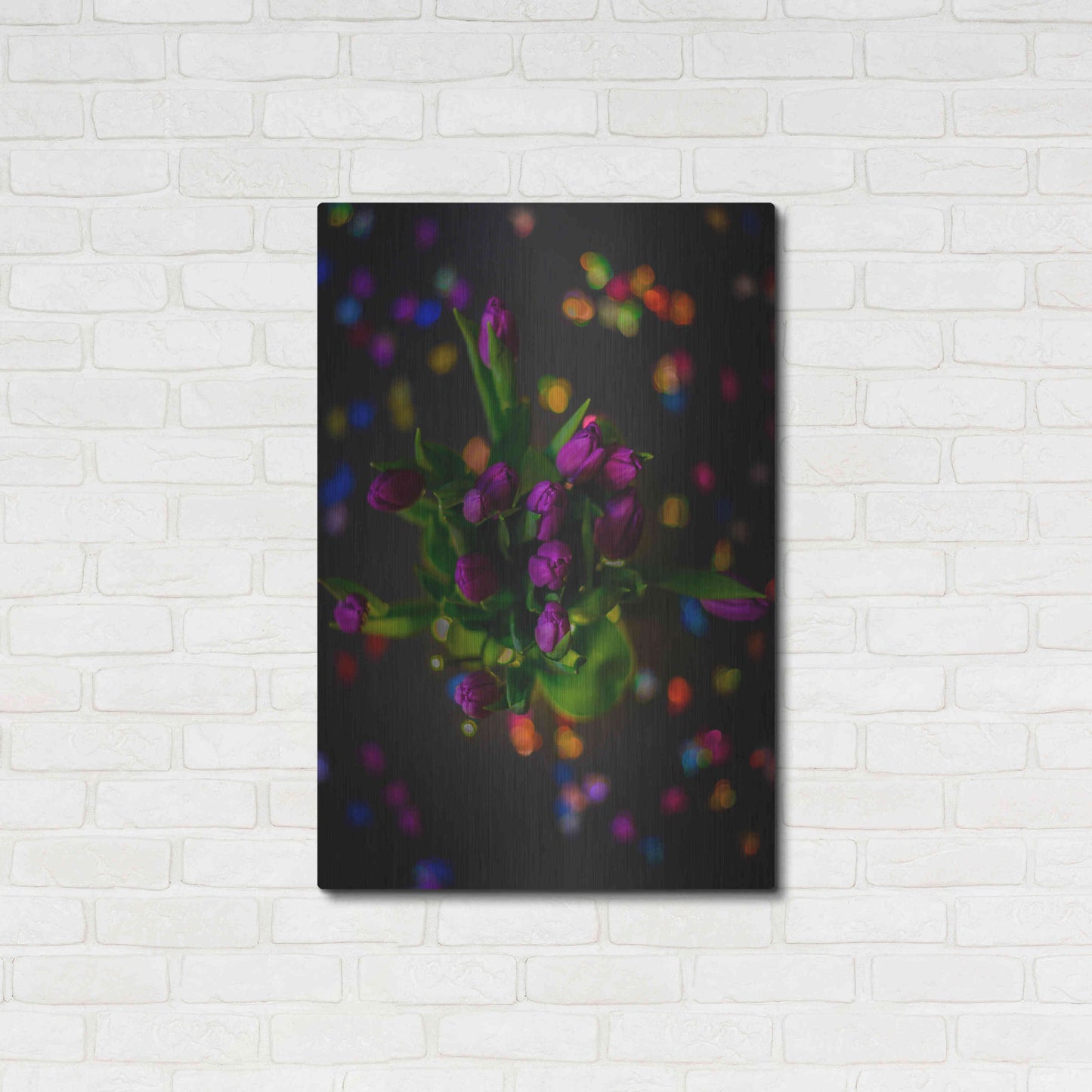 Luxe Metal Art 'Tulip Confetti' by Epic Portfolio Metal Wall Art,24x36