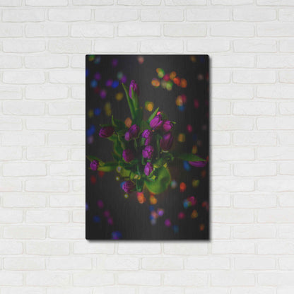 Luxe Metal Art 'Tulip Confetti' by Epic Portfolio Metal Wall Art,24x36