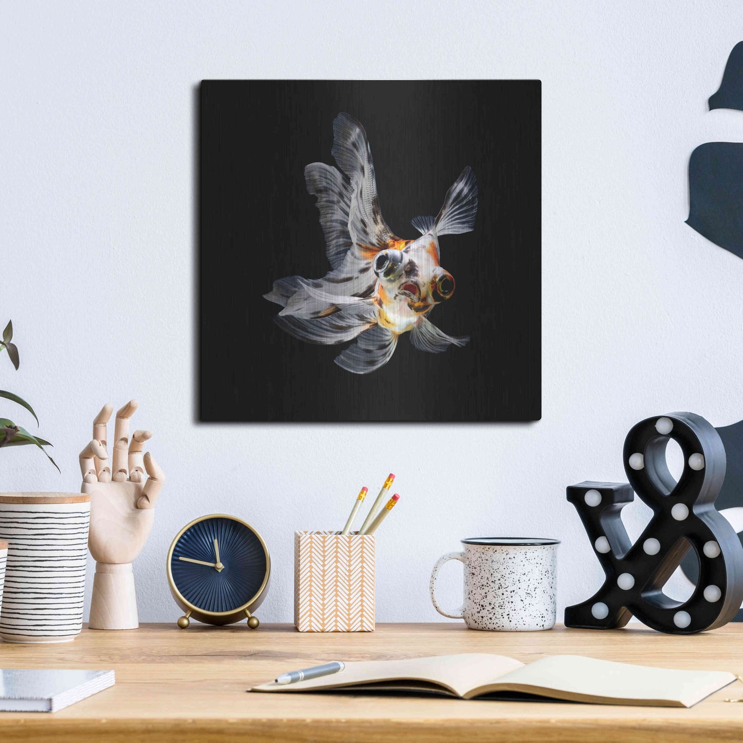 Luxe Metal Art 'You Did What' by Epic Portfolio Metal Wall Art,12x12