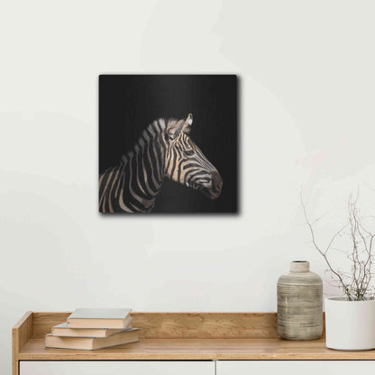 Luxe Metal Art 'Zebra' by Epic Portfolio Metal Wall Art,12x12