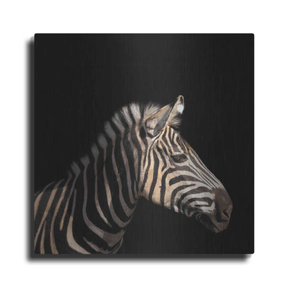Luxe Metal Art 'Zebra' by Epic Portfolio Metal Wall Art