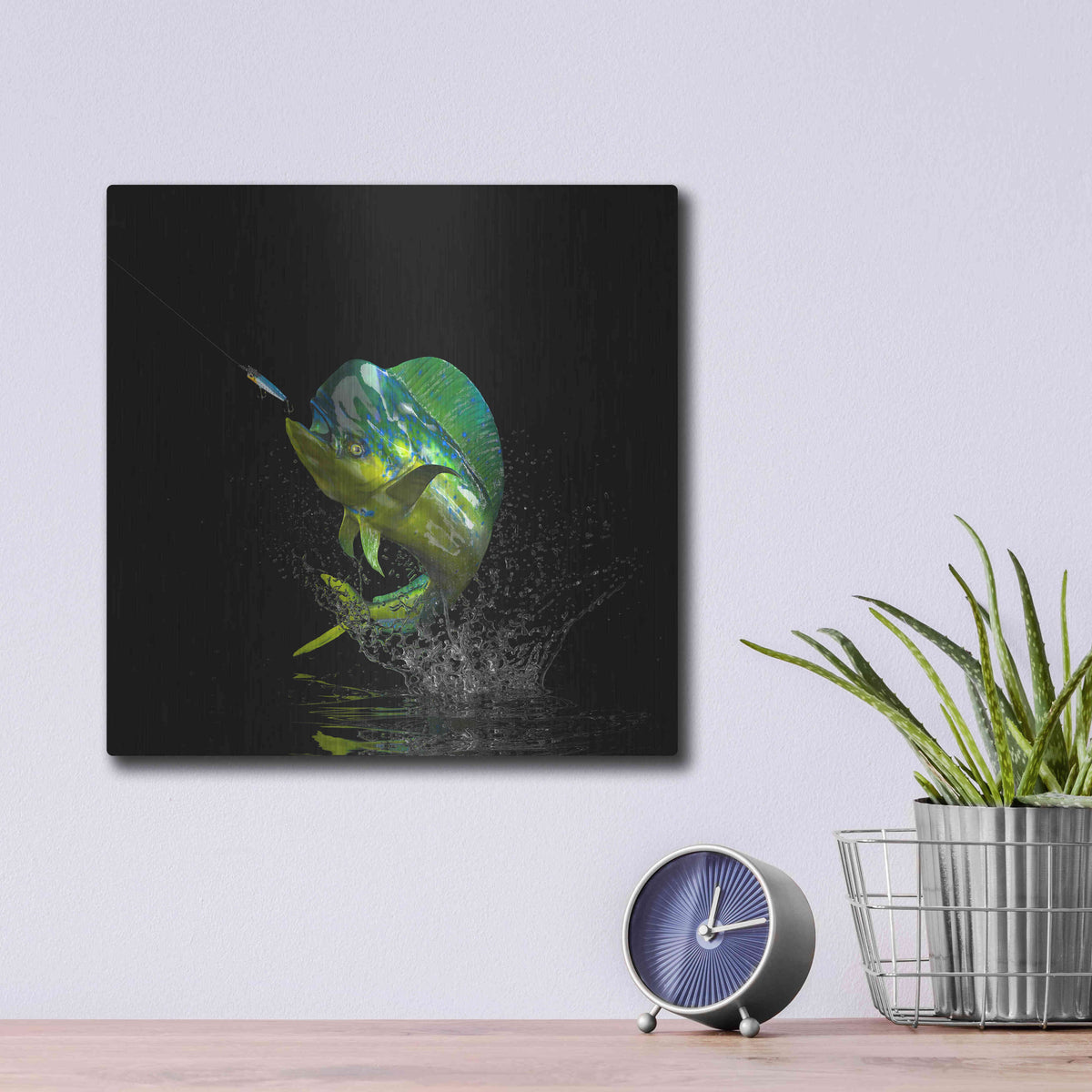 Luxe Metal Art 'Fisherman's Dream' by Epic Portfolio, Metal Wall Art,12x12