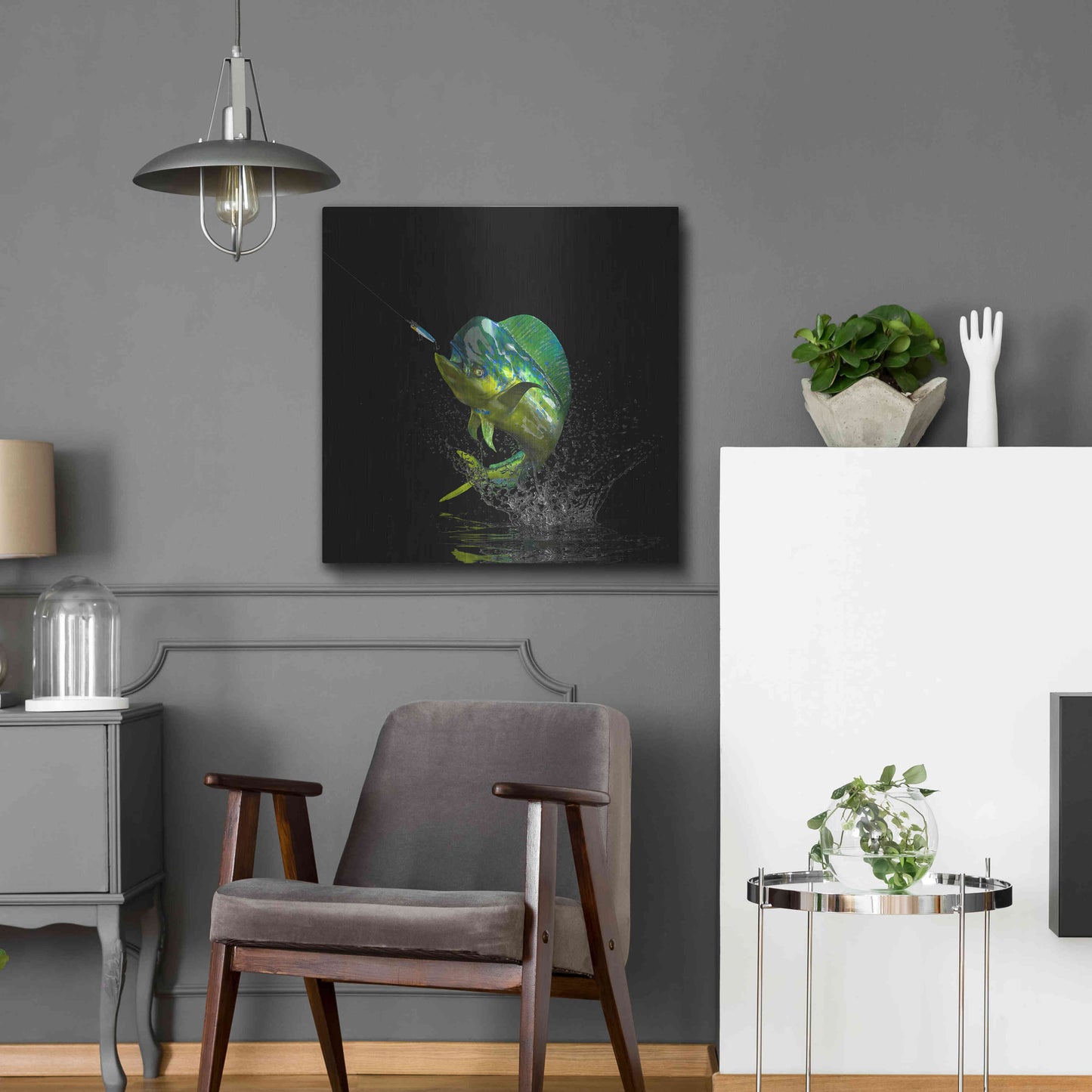 Luxe Metal Art 'Fisherman's Dream' by Epic Portfolio, Metal Wall Art,24x24