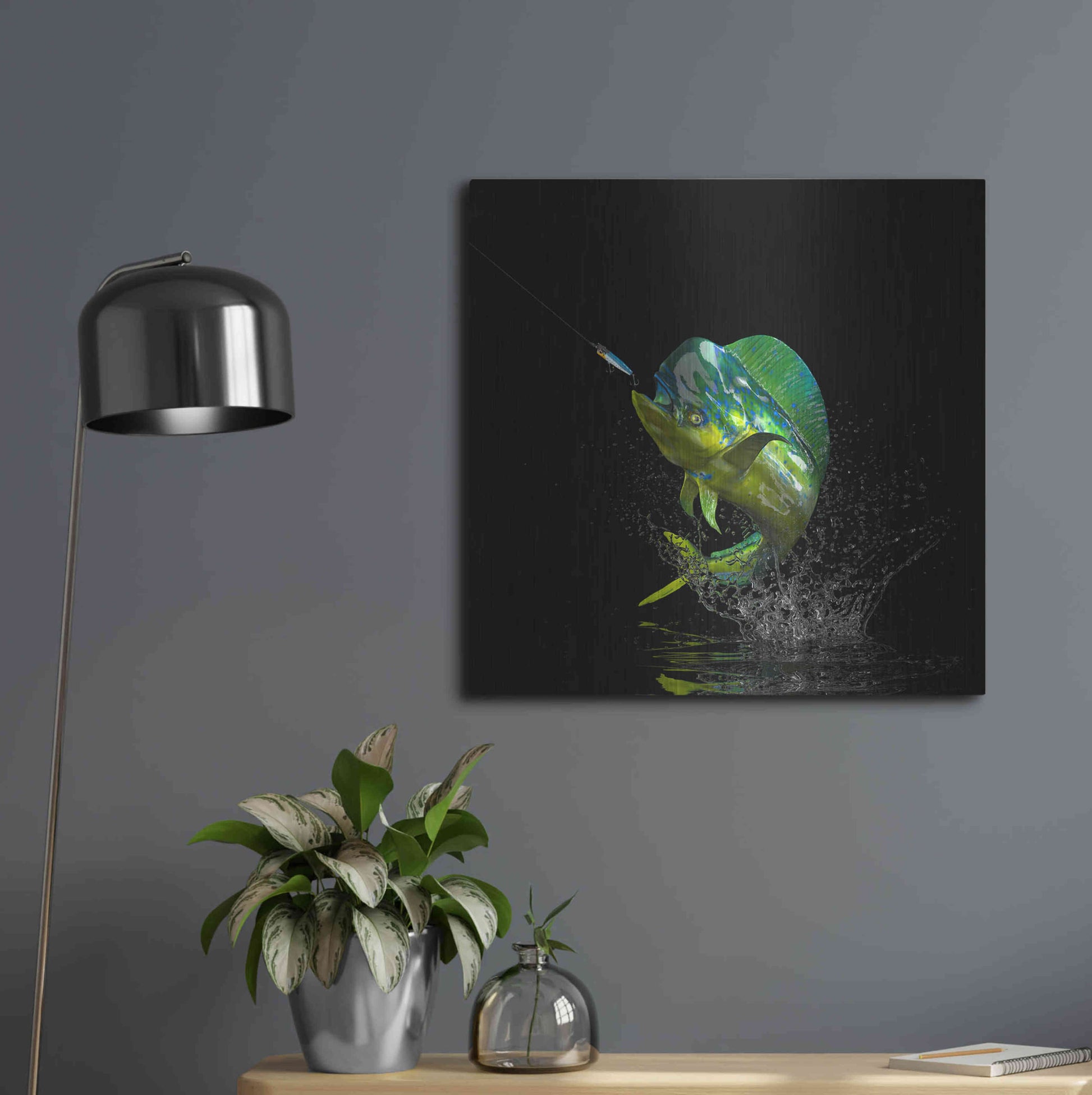 Luxe Metal Art 'Fisherman's Dream' by Epic Portfolio, Metal Wall Art,24x24