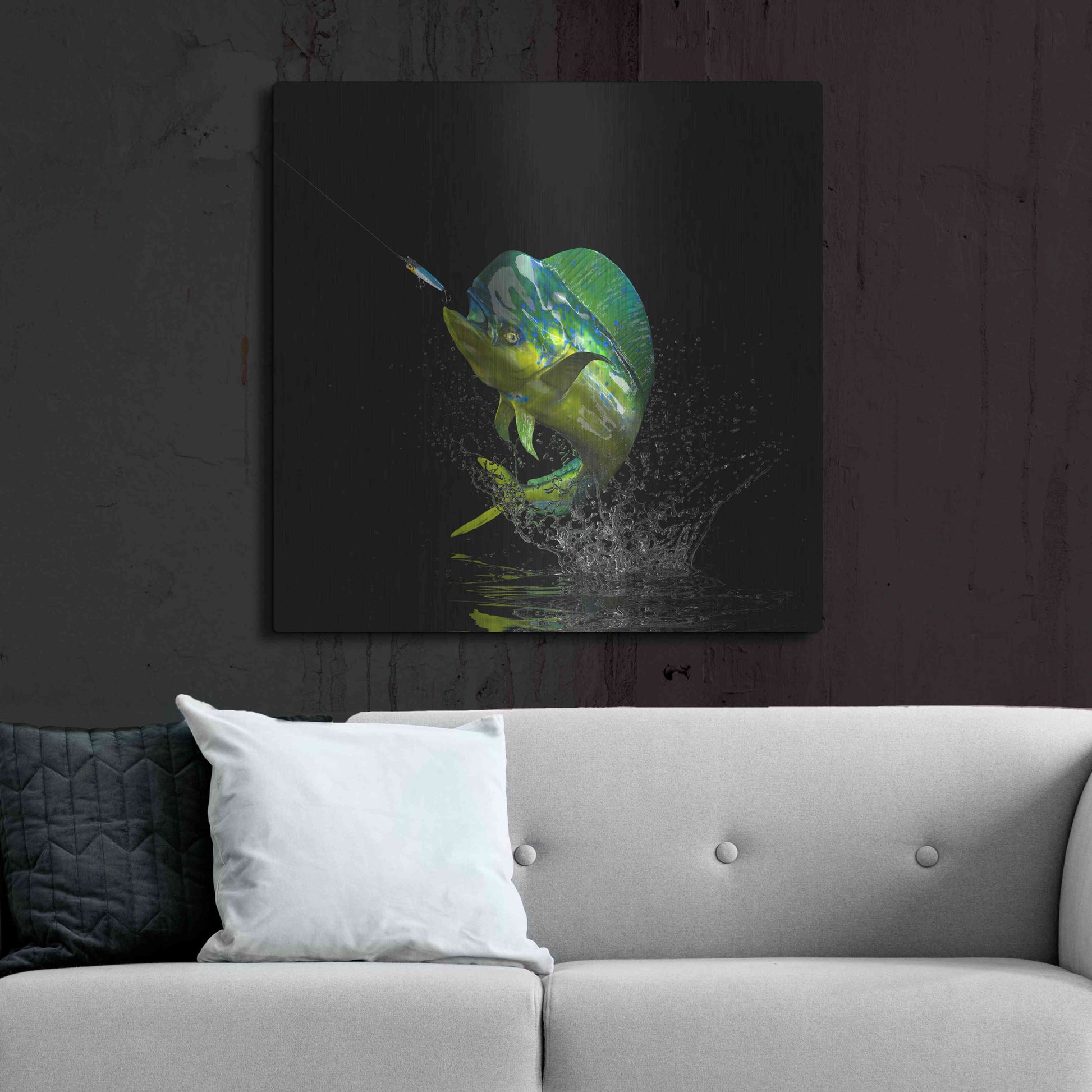 Luxe Metal Art 'Fisherman's Dream' by Epic Portfolio, Metal Wall Art,36x36