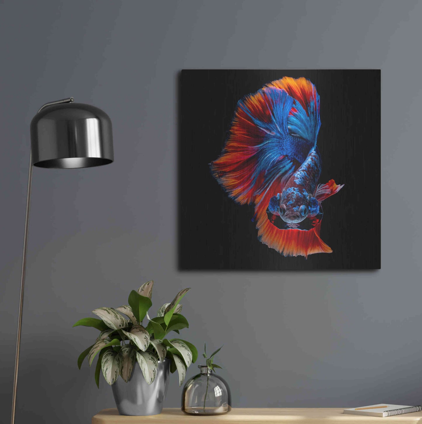 Luxe Metal Art 'Flamenco Fighter' by Epic Portfolio, Metal Wall Art,24x24