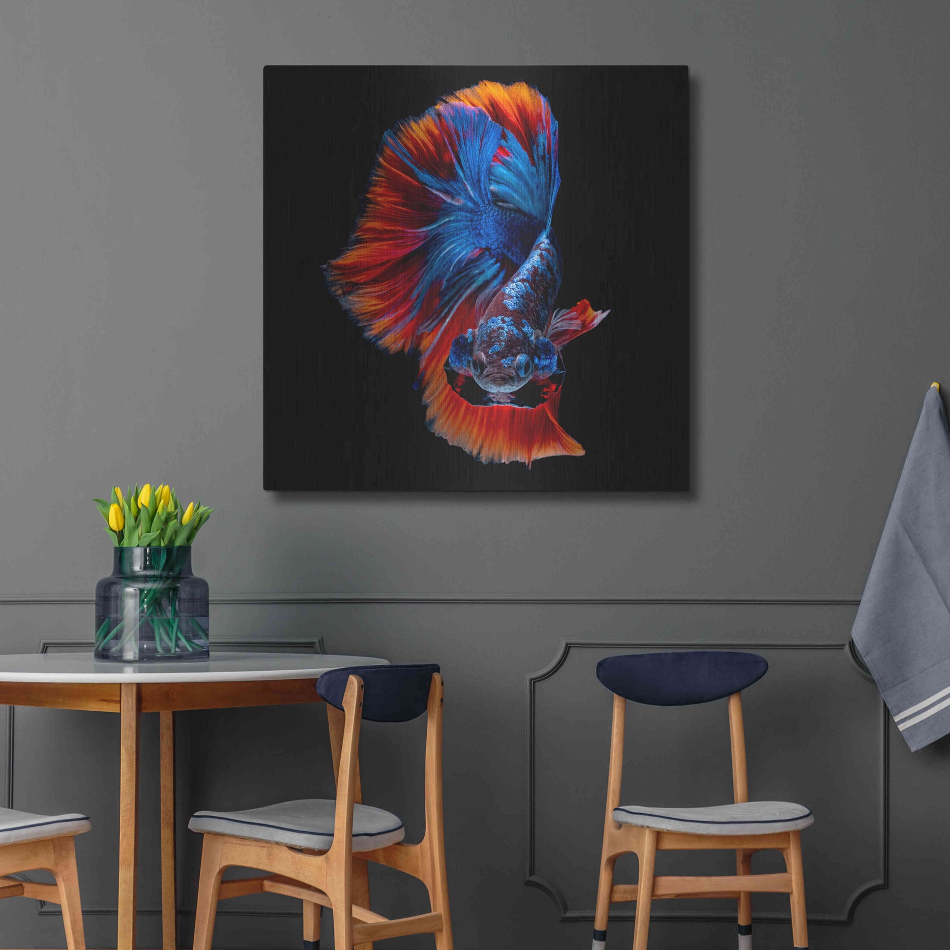 Luxe Metal Art 'Flamenco Fighter' by Epic Portfolio, Metal Wall Art,36x36