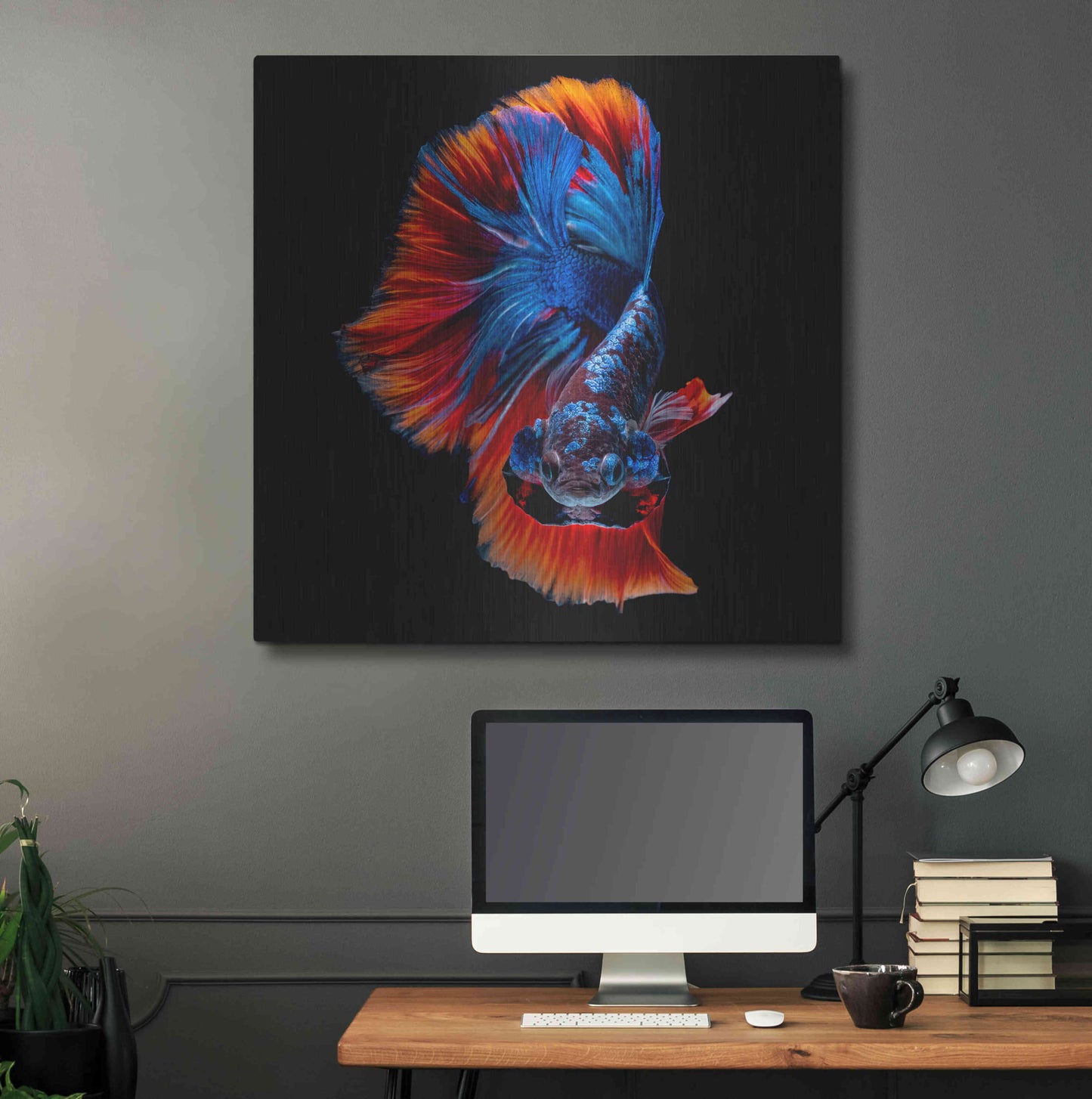 Luxe Metal Art 'Flamenco Fighter' by Epic Portfolio, Metal Wall Art,36x36